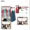 Hangers Racks Simple Coat Rack Stand Spray Paint Metal Home Supplies Storage Cabinet Bedroom Wardrobe Closet Floor Clothes Hanger with Hook 231007