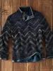Suéteres masculinos plstar impressão 3d tribal retro padrão série quente gola camisola polo rua casual unisex inverno L-14