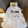 Burberies Burbreries Autumn and Winter Mens Designer Hoodie Letter Tryckt Jumper Outdoor Casual Loose Sweatshirt Bomull