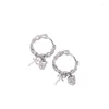 Boucles d'oreilles à clous en argent Sterling 2023 S925, étiquette suspendue, pompon, paire de chaînes de tempérament, boucles d'oreilles, bijoux pour femmes