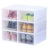 Storage Holders Racks 1pcs Plastic Shoes Case Thickened Transparent Case Plastic Shoe Boxes Stackable Box Shoe Organizer Shoebox 231007