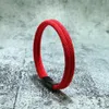 Braccialetti con ciondoli Bracciale con fibbia magnetica in acciaio inossidabile Uomo Donna Minimalista Doppio strato Bracciale in corda milanese intrecciato a mano Rosso fortunato 252x