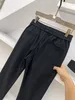 Fall and winter brand mens new black pants simple zipper pocket stitching jogger sweatpants high quality luxury designer pants