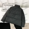 xinxinbuy Piumino da uomo firmato Piumino doppia lettera in tessuto jacquard tasca manica lunga donna grigio Nero kaki M-3XL