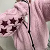 Women s Sweaters S 3XL Women Knit Pink Cardigan Autumn Long Sleeve Cotton Handmade Heart Lover Embroidery Warm Loose Fit Knitwear Tops 231009