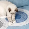 Кровати для кошек, прочный коврик для шлифования когтей, коврик ручной работы из рами для котят, моющиеся удобные одеяла для сна для домашних животных