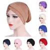 Новое поступление, модный женский полиэстер, мусульманский эластичный тюрбан, шапка для химиотерапии, шапка от выпадения волос, платок на голову, кепка, высокое качество 350R