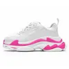 Newe Crystal Bottom Triple-s Dames Heren Casual Schoenen Dad Platform Trainers Clear Sole triple s Zwart Groen Barbie Roze en Witte Sneaker Designer Platte Sneakers