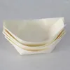 Наборы столовой посуды Бамбуковая сервировочная тарелка Попробуйте суши Лодка Мини-пластиковые контейнеры Одноразовая миска для закусок