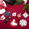 Sublimation Blanko-Schlüsselanhänger mit Quaste, individueller doppelseitiger Schlüsselanhänger mit mehreren Formen, Taschenanhänger, personalisierter Weihnachtsschmuck