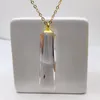 Collane con ciondolo Dente di leone Esprimi un desiderio Fiore reale Specchio a fette Cuboide Resina Catena color oro Collana lunga Donna Gioielli Boho fatti a mano