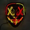 LED Light Up Mask for Halloween Festival Party 2 قناع ألوان مع 3 أوضاع خفيفة Halloween Purge Mask