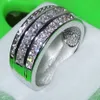 Victoria Wieck Fashion Jewelry 10kt or blanc rempli saphir simulé diamant mariage princesse cercle bague pour femmes cadeau 253F