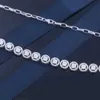 قلادة TIFF مصمم الأزياء الفاخرة المجوهرات S925 Sterling Silver Simple Round Diamond Necklace Women’s Light Light Luxury Luxury Trupalible سلسلة مجوهرات
