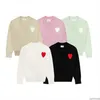 Amishirts de Coeur Blak moda amiseater Paris Designer Sweters Hafted A Heart Pattern V Szyja skoczek para bluzy v2YC