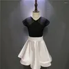 Scena nosza dziewczyny łacińska sukienka taneczna żeńska dziecięca koronkowa siatka morska taniec sali balowej sukienki dla dzieci seksowna salsa tango spódnica