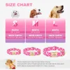 Dog Collars Leashes Personalized Nylon Collar Flower Bee Printed Puppy Free Custom Pet ID Necklace For Small Large Chihuahua 231009