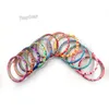 Mixed Color Bohemian Style Printed Polymer Clay Bangle For School Girls 8mm Width Whole 24pcs lot2920