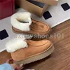 Designer Boots Women Booties Australia Warm Furry Slides Women Fashion Mini Half Boot Winter Platform Australia Tazz Slippers Wool Cotton Sneakers Size 35-40