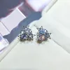 Stud Earrings Needle Five-pointed Star Zircon Korea Dongdaemun Temperament Ladies Micro Simple