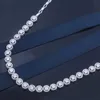 Collier Tiff Designer bijoux de mode de luxe S925 en argent sterling simple collier de diamant rond femme polyvalent léger luxe collier réglable chaîne bijoux