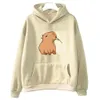 Dames Hoodies Sweatshirts Grappige Capibara Print Hoodie Dames Heren Kawaii Cartoon Tops Sweatshirt voor meisjes Unisex Mode Harajuku Grafische truien met capuchon 231009