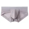 Sous-vêtements hommes Triangle slips sous-vêtements glace soie maille gay slips lingerie respirant séchage rapide couleur unie