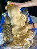 Najwyższej jakości peruwiańsko -malezyjskie indyjskie włosy 613 Blond Fave Fave Wavy Hair Extensions 3 Bundle Hot Sprzedawanie 100% surowe dziewicze Remy Human Hair Weavves