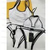 Mektuplar Kadın Bikinis Mayo Seksi Halter Split Mayo Kadınları Tek Parça Backless Bathing Suits Yastıklı Push Up Mysuits215v