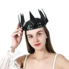 Andra evenemangsfestleveranser bdsm erotiska sexiga mask cosplay läder sex sele halloween maskerad boll fancy krona masker punk leksak 231009