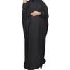 Ethnic Clothing Muslim Fashion Women Batwings Sleeves Maxi Dress Joined Hijabs Abaya Middle East Dubai Ramadan Islamic Lady Robe Thobe