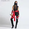 Themakostuum Sexy Ninja Komt Japan Samurai Cosplay Anime Halloween Komt voor Vrouwen Volwassen Krijger Eendelige Jumpsuits Carnaval Jurk Q240307