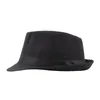 Middle aged and elderly men's outdoor sunshade hats, dance parties, jazz hats, linen rolled edge small top hats, best-selling hats in Europe and America