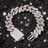 модный бренд женский Майами 925 серебро с бриллиантами Vvs муассанит хип-хоп браслет 18-каратное золото 14 мм кубинская цепочка для мужчин