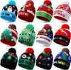 BeanieSkull Caps LED Chapéu de malha de Natal Light Up Xmas Beanie Cap Unisex Winter Beanie Sweater Hat com LEDs coloridos para o ano de Natal 231009