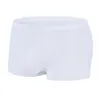 Underpants Mens Boxer Briefs Mesh Breathable Shorts Trunks Bulge Pouch Ice Silk Panties Sexy U Convex Sleep Bottoms Flat Boxers