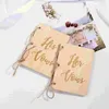 Party Supplies Oyard 2pcs Creative His and Her Vow Books Brown Kraft Paper Bookle