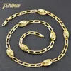 Chokers Zeadear Jóias Trendy 18K Banhado A Ouro Colar Punk Mulheres Homem Link Chain Cobre Pescoço Jóias Para Festa de Aniversário Presente de Casamento 231009