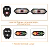 Bike Lights 12PCs Bicycle Turn Signal Light Wireless Remote Control USB Rechargeable Front Rear Tail for MTB Scooters Road 231009