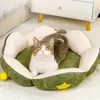 Cat Beds Bed Warm Sleeping Nest Round Soft Pet Dog Petal House For Dogs Basket Cushion Removable Mat Chihuahua Kennel Supply