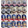 CCM Hockey Retro 99 Wayne Gretzky Jerseys Retire 18 Tony Twist 16 Brett Hull 9 Doug Gilmour 77 Pierre Turgeon Vintage Classic 1995 1996 Blue White Stitching Team Mens