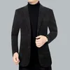 Abiti da uomo Stile Autunno High-end di mezza età in lana Single Business Giacca per il tempo libero Decorazione del padre Body All Match Blazer