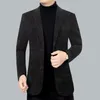 Costumes pour hommes Style automne haut de gamme en laine d'âge moyen unique affaires loisirs costume veste père décoration corps tous les blazers assortis