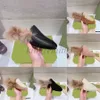 Princetown Mules Designer Damen Hausschuhe Pelz Loafers Leder Wolle Sandalen Winter Warme Flats Metallkette Spitze Samt Slides