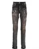 Pu man pp biker biker slim droit skinny pantalon designer stack jeans mode tendance marque vintage pantage mens us