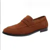 New Flats Men Large Size Solid Suede Casual Shoes Soft Fashion Loafers Slip-on Male Lightweight Driving Flat Heel Footwear