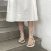 女性靴下スイートファッションメッシュの女性ドレス靴下ドットチュールナイロン