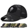 Casquettes de Baseball militaires tactiques, Camouflage multicolore, pare-soleil respirant en maille, chasse en plein air, randonnée, chapeau squelette 231007