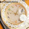 Montre de créateur Rolaxs Mécanique Automatique Plein Diamant Hommes 42mm Diamants Lunette Montres Saphir Montre-Bracelet Étanche Fa fjj