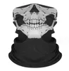 Festival Skull Masks Skeleton Magic Bicycle Ski Skull Half Face Mask Ghost Scarf Multi Använd Neck Cykling Scarf Neck Gaiter Halloween Masks